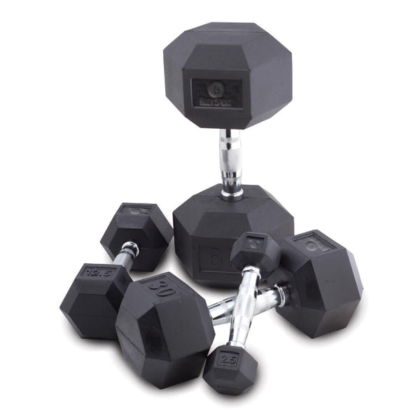 Body Sport&reg; Rubber Encased Hex Dumbbells