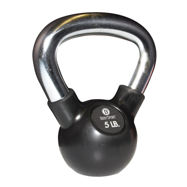 Body Sport&reg; Rubber Chrome Kettlebells