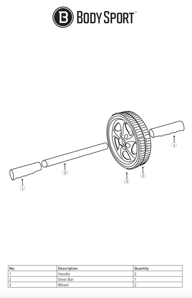 BodySport¬Æ Ab Wheel for Core Muscles