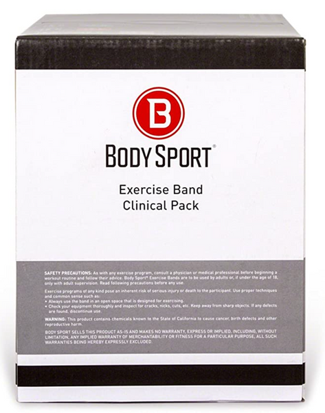 Body Sport&reg; 5" Wide Bulk Professional Workout Resistance Bands